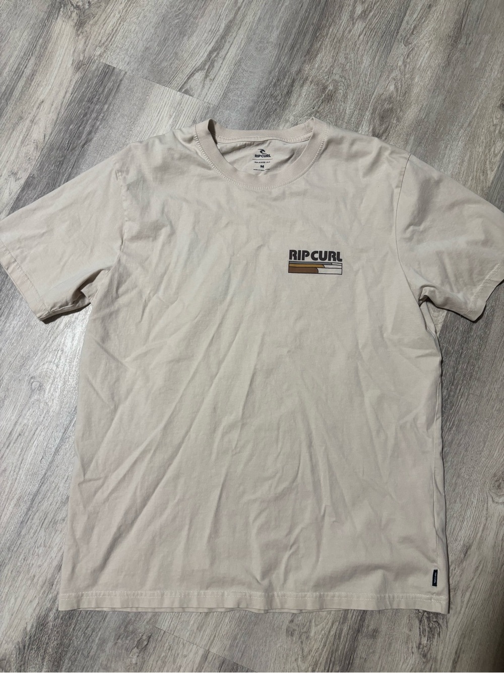 Rip Curl Light Beige Short Sleeve Logo Tee